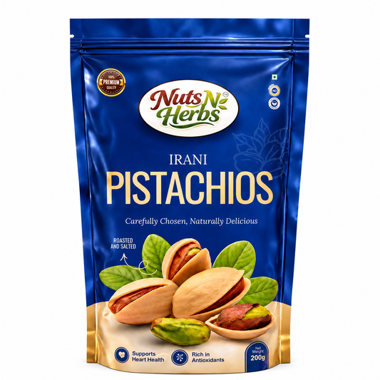 Premium California Roasted & Salted Pistachios Whole Shelled Pista Dry Fruits Pack (250 g)