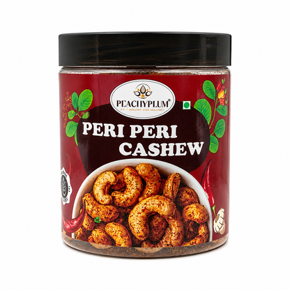 Peri Peri Cashews 200g | Premium Roasted Cashew Nuts | Spicy Peri Peri Masala | Protein & Fibre Rich Healthy Snack