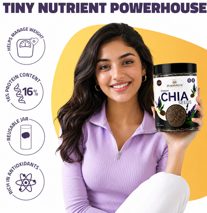 Chia Seeds 250g - Healthy Raw Seeds | Clean Chia Seeds for Eating | Calcium and Protein Rich Seeds