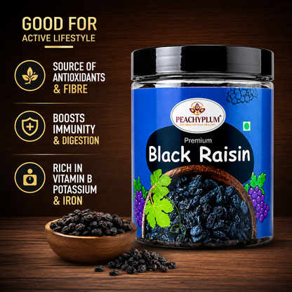 Seedless Black Raisins 250g | Kali Kishmis | Dry Fruits | Antioxidants, Fiber & Potassium | Premium Quality