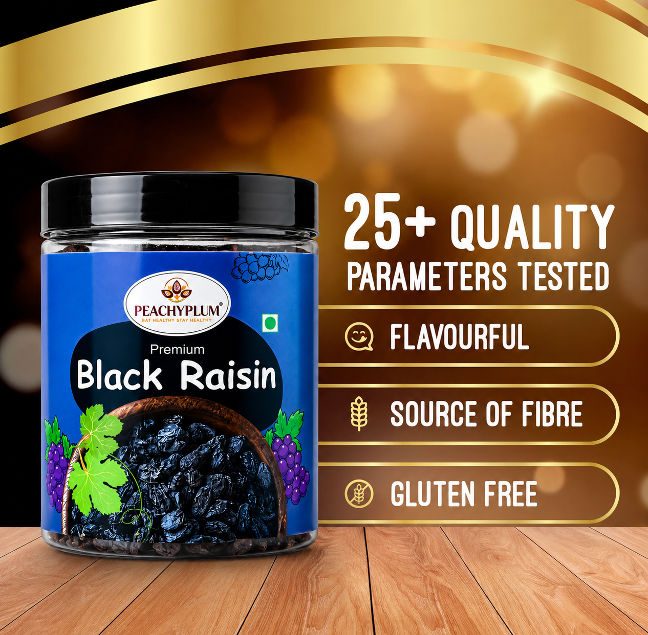 Seedless Black Raisins 250g | Kali Kishmis | Dry Fruits | Antioxidants, Fiber & Potassium | Premium Quality