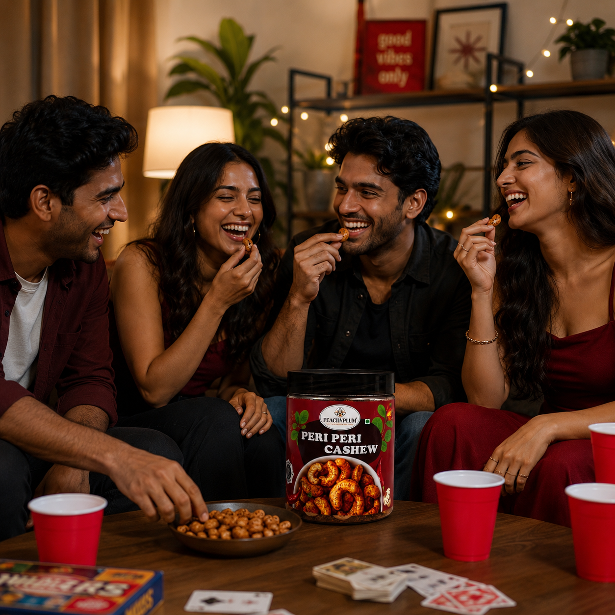 Peri Peri Cashews 200g | Premium Roasted Cashew Nuts | Spicy Peri Peri Masala | Protein & Fibre Rich Healthy Snack