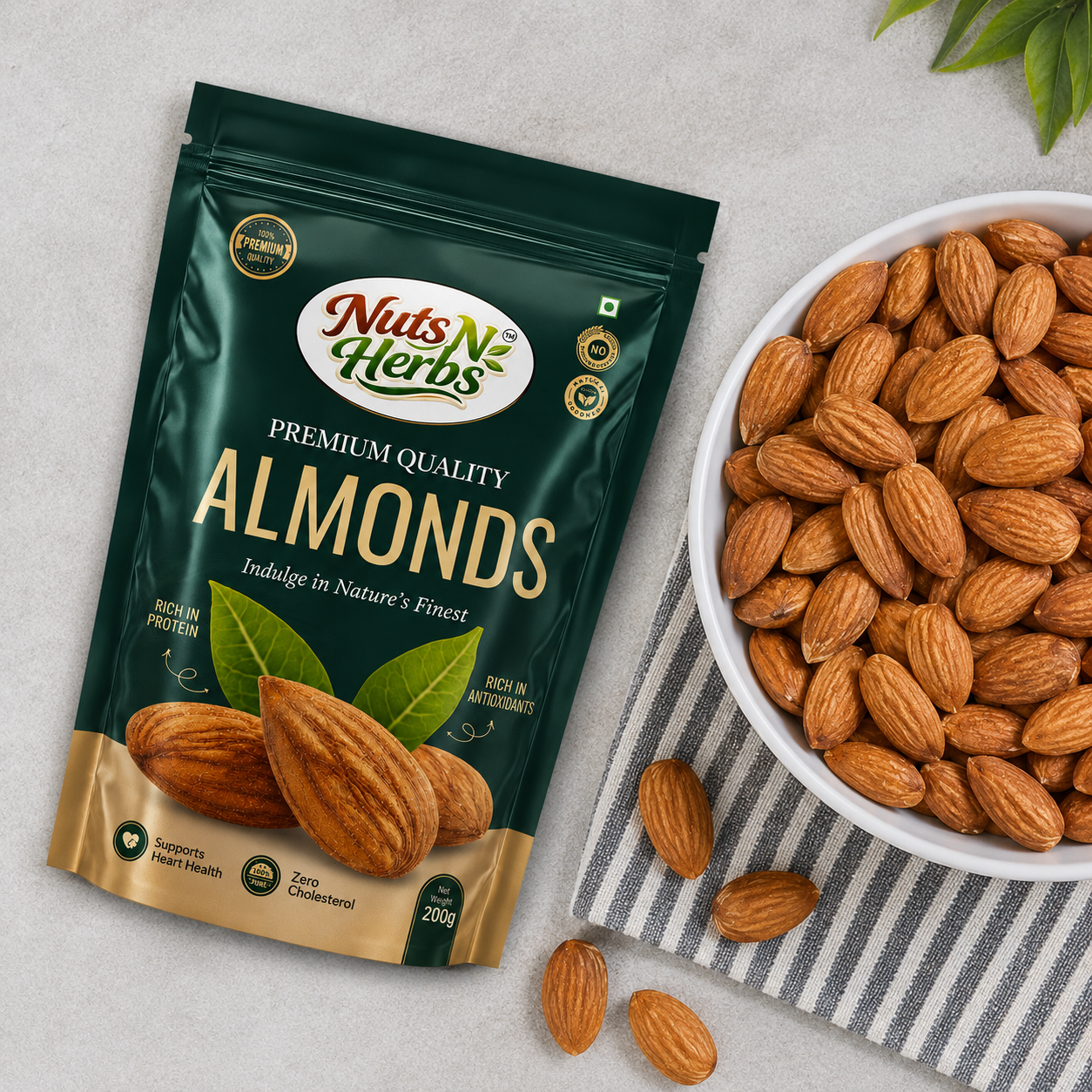 California Almonds 250g | Rich in Protein, Magnesium & Phosphorus | Crunchy Nuts & Dry Fruits