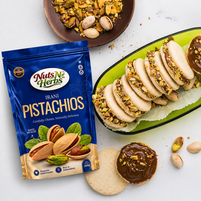 Premium California Roasted & Salted Pistachios Whole Shelled Pista Dry Fruits Pack (250 g)