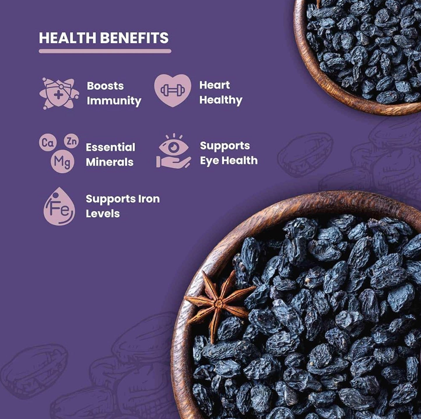 Seedless Black Raisins 250g | Kali Kishmis | Dry Fruits | Antioxidants, Fiber & Potassium | Premium Quality